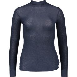Koszulka w kolorze granatowym. Niebieskie t-shirty damskie Benetton, xs, z wełny, z golfem, z długim rękawem. W wyprzedaży za 36,95 zł.