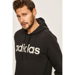 Adidas - Bluza. Czarne bluzy męskie Adidas, xl, z nadrukiem, z bawełny, z kapturem. W wyprzedaży za 179,90 zł.