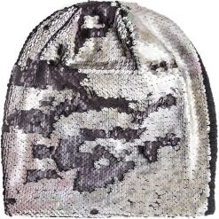 Czapka JAIL JAM SEQUINS 2.0 Srebrny. Szare czapki damskie marki Jail Jam, z dzianiny. Za 208,00 zł.