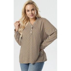 Biało-Żółta Bluzka Whitebay. Białe bluzki damskie Born2be, xl, bez wzorów, bez kołnierzyka, bez rękawów. W wyprzedaży za 49,99 zł.