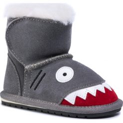 Buty EMU AUSTRALIA - Shark Walker B12344 Putty. Szare kozaki dziewczęce EMU Australia, bez wzorów, ze skóry, bez obcasa. Za 219,00 zł.