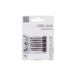 Zestaw 4 baterii LR03-AAA 1,5V. Szare plecaki męskie GEONAUTE, bez wzorów, z acetatu. Za 6,99 zł.