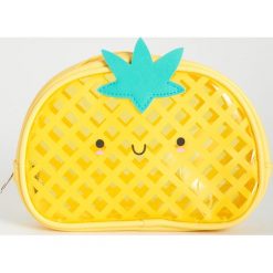 Kosmetyczka ananas - Beżowy. Brązowe kosmetyczki damskie Sinsay, bez wzorów. Za 19,99 zł.