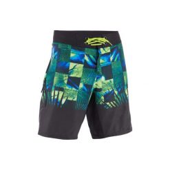 Spodenki surfing BS 500S Tropicsquare męskie. Zielone koszulki męskie OLAIAN, s, bez wzorów, z poliesteru, sportowe, bez kołnierzyka, bez rękawów. Za 69,99 zł.