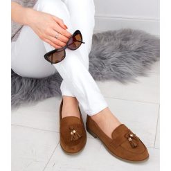 Mokasyny damskie Abloom 8336-4 Brązowe. Pomarańczowe mokasyny damskie ABLOOM, z materiału, klasyczne. Za 59,00 zł.