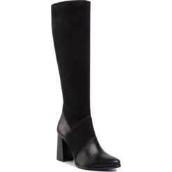 Kozaki LASOCKI - 71246-01 Black. Czarne kozaki damskie Lasocki, ze skóry, bez obcasa, bez zapięcia. Za 379,99 zł.