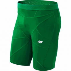 Szorty kompresyjne - MS732037VDG. Spodenki sportowe męskie New Balance, na jesień, m, bez wzorów, z elastanu, sportowe, na fitness i siłownię. W wyprzedaży za 59,99 zł.