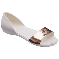 Crocs Damska Balerina Lina Dorsay Hammered Met Oyster / Rose Gold 205140-19i (Rozmiar 37-38). Czerwone buty sportowe damskie marki Crocs, w paski, bez obcasa. W wyprzedaży za 141,00 zł.