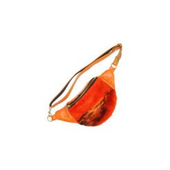 Ekorre orange 001. Pomarańczowe nerki damskie Ekorre, w paski, ze skóry, bez dodatków. Za 145,00 zł.