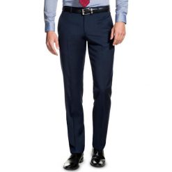 Spodnie MARCO 16-14SB. Niebieskie spodnie męskie Giacomo Conti, m, bez wzorów, z poliesteru, eleganckie. Za 399,00 zł.