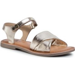 Sandały GIOSEPPO - Kirari 58902 Gold. Żółte sandały dziewczęce Gioseppo, ze skóry, bez zapięcia. W wyprzedaży za 139,00 zł.