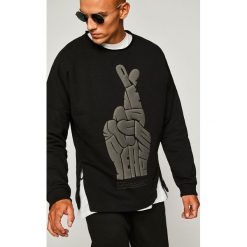 Answear - Bluza Manifest Your Style Peace Please. Czarne bluzy męskie rozpinane marki ANSWEAR, l, z nadrukiem, z dzianiny, bez kaptura. Za 219,90 zł.