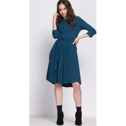 Sukienki: Miętowa Sukienka Pleated Belted