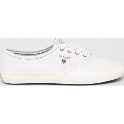 Gant - Tenisówki New Haven. Białe trampki i tenisówki damskie GANT, bez wzorów, ze skóry, na sznurówki. W wyprzedaży za 279,90 zł.