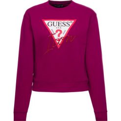 Bluza Guess Icon W94Q72 K68I0. Różowe bluzy damskie Guess, l, z aplikacjami, bez rękawów, bez kaptura. W wyprzedaży za 229,00 zł.