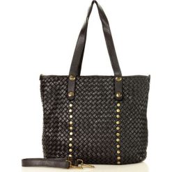 MARCO MAZZINI Torebka shopper bag skórzana old pelle lavata czarna. Czarne torby damskie na zakupy MAZZINI, w paski, ze skóry, biznesowe, bez dodatków. Za 499,00 zł.