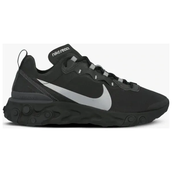 Nike React Element 55 Se Fa19 buty męskie, czarny, rozmiar 44,5. Czarne buty sportowe męskie Nike, z tworzywa sztucznego, bez zapięcia. Za 549,99 zł.