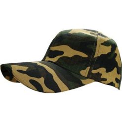 Czapka z Daszkiem, MORO, Męska, Wojskowa, Zielono-Brązowa, Pako Jeans CPAPJNSDASZEK50304. Żółte czapki męskie Pako Jeans, w paski, z jeansu, militarne. Za 14,90 zł.