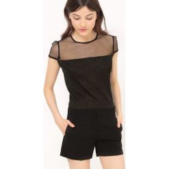 T-shirty damskie: T-shirt z okrągłym dekoltem, nadrukiem i krótkim rękawem