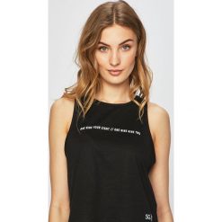Puma - Top x SG. Czarne topy damskie Puma, s, z nadrukiem, z bawełny, bez rękawów. W wyprzedaży za 69,90 zł.