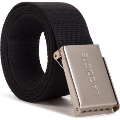 Pasek Męski LACOSTE - RC2012 Black 031. Czarne paski męskie Lacoste, w paski, z materiału. Za 199,00 zł.