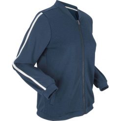 Bluza rozpinana bonprix ciemnoniebieski. Niebieskie bluzy damskie bonprix, bez wzorów, bez rękawów, bez kaptura. Za 109,99 zł.