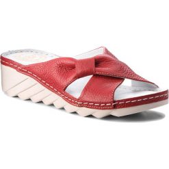 Chodaki damskie: Klapki WALDI – 0570 Czerwony