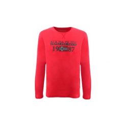 T-shirty z długim rękawem Napapijri SOLIN. Czerwone t-shirty męskie Napapijri, xxl, bez wzorów, bez kołnierzyka, długie. Za 242,32 zł.