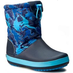 Buty zimowe chłopięce: Śniegowce CROCS – Lodge 203510 Blue Camo