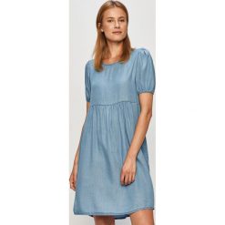 Haily's - Sukienka jeansowa. Niebieskie sukienki damskie Haily's, na co dzień, s, bez wzorów, z lyocellu, casualowe, z okrągłym kołnierzem, z krótkim rękawem, krótkie, mini, rozkloszowane. Za 129,90 zł.