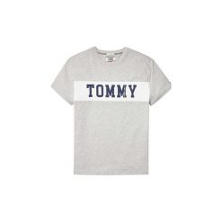 T-shirty z krótkim rękawem Tommy Jeans DM0DM04534 PANEL LOGO. Szare t-shirty męskie Tommy Jeans, s, bez wzorów, z jeansu, bez kołnierzyka, krótkie. Za 131,30 zł.