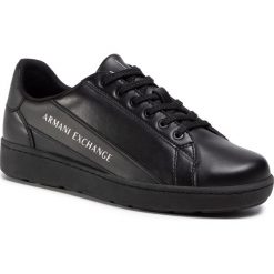 Sneakersy ARMANI EXCHANGE - XUX082 XV262 K001 Black/Black. Czarne sneakersy męskie Armani Exchange, na co dzień, bez wzorów, ze skóry ekologicznej, bez zapięcia. Za 569,00 zł.