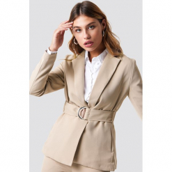 NA-KD Classic Marynarka z paskiem - Beige. Brązowe marynarki damskie NA-KD Classic, w paski. Za 202,95 zł.