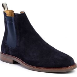 Sztyblety GANT - Ricardo 19653547 Marine G45. Niebieskie sztyblety męskie GANT, ze skóry, bez zapięcia. W wyprzedaży za 499,00 zł.