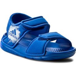 Sandały adidas - AltaSwim I BA9281 Blue/Ftwwht/Ftwwht. Niebieskie sandały męskie Adidas, z tworzywa sztucznego, z paskami. Za 89,95 zł.