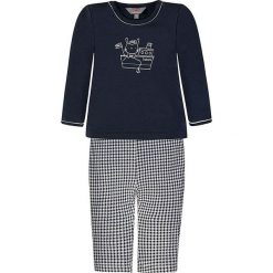 2-częściowy zestaw w kolorze granatowo-białym. Niebieskie t-shirty chłopięce marki Kanz, z nadrukiem, z bawełny, długie. W wyprzedaży za 47,95 zł.