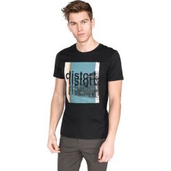 SELECTED Koszulka Czarny. Czarne podkoszulki męskie Selected, xl, z nadrukiem, z bawełny, krótkie. Za 88,95 zł.