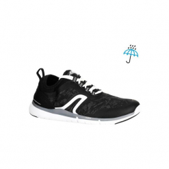 Buty męskie do szybkiego marszu PW 580 RespiDry czarne. Czarne buty fitness męskie NEWFEEL, z gumy. Za 149,99 zł.