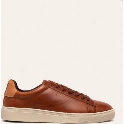 Gant - Buty skórzane Julien. Pomarańczowe sneakersy męskie GANT, z okrągłym noskiem, na sznurówki. Za 519,90 zł.