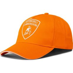 Czapka z daszkiem LAMBORGHINI - E8XVBKM7 65021 534. Pomarańczowe czapki męskie Lamborghini, bez wzorów, z bawełny. W wyprzedaży za 149,00 zł.