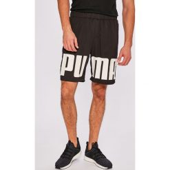 Puma - Szorty. Szare spodenki sportowe męskie Puma, z nadrukiem, z poliesteru, sportowe. W wyprzedaży za 119,90 zł.