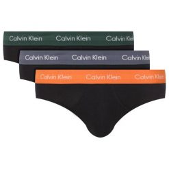 Komplet 3 par slipów Calvin Klein Underwear Hip Brief 0000U2661G. Czarne slipy męskie Calvin Klein Underwear, m, bez wzorów, z elastanu. Za 169,00 zł.