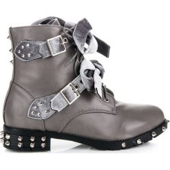 Botki workery z ćwiekami CELESTE. Szare workery damskie vices. Za 129,00 zł.
