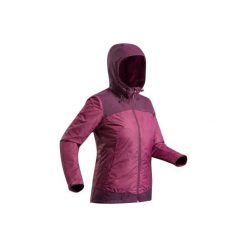 Kurtka turystyczna zimowa SH100 x-warm damska. Szare kurtki damskie QUECHUA, na zimę, xl, bez wzorów, z poliesteru, bez kaptura. Za 149,99 zł.