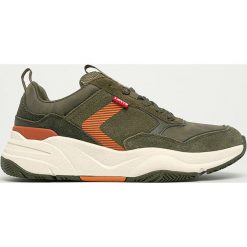 Levi's - Buty. Zielone sneakersy męskie Levi's®, z okrągłym noskiem, na sznurówki. Za 369,90 zł.