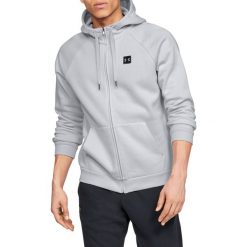 Under Armour Rival Fleece Fz Hoodie 1320737-014 bluzy męskie szare M. Szare bluzy męskie Under Armour, m, z haftami, z bawełny, sportowe, z kapturem, bez rękawów, z kapturem. W wyprzedaży za 219,99 zł.