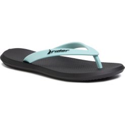 Japonki RIDER - R1 Fem 82809 Black/Green 20754. Niebieskie klapki damskie Rider, bez wzorów, z tworzywa sztucznego, bez obcasa. Za 69,00 zł.