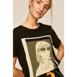 Medicine - T-shirt Valentines. Czarne bluzki damskie MEDICINE, s, z nadrukiem, z bawełny, z okrągłym kołnierzem. Za 49,90 zł.