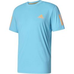 Adidas Koszulka Club Tee Samba Blue /Glow Orange S. Pomarańczowe koszulki męskie marki Adidas, s, bez wzorów, sportowe, bez kołnierzyka, bez rękawów. W wyprzedaży za 129,00 zł.