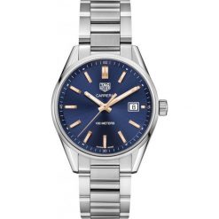ZEGAREK TAG HEUER CARRERA LADY WAR1112.BA0601. Niebieskie zegarki damskie marki TAG HEUER, złote. Za 8180,00 zł.
